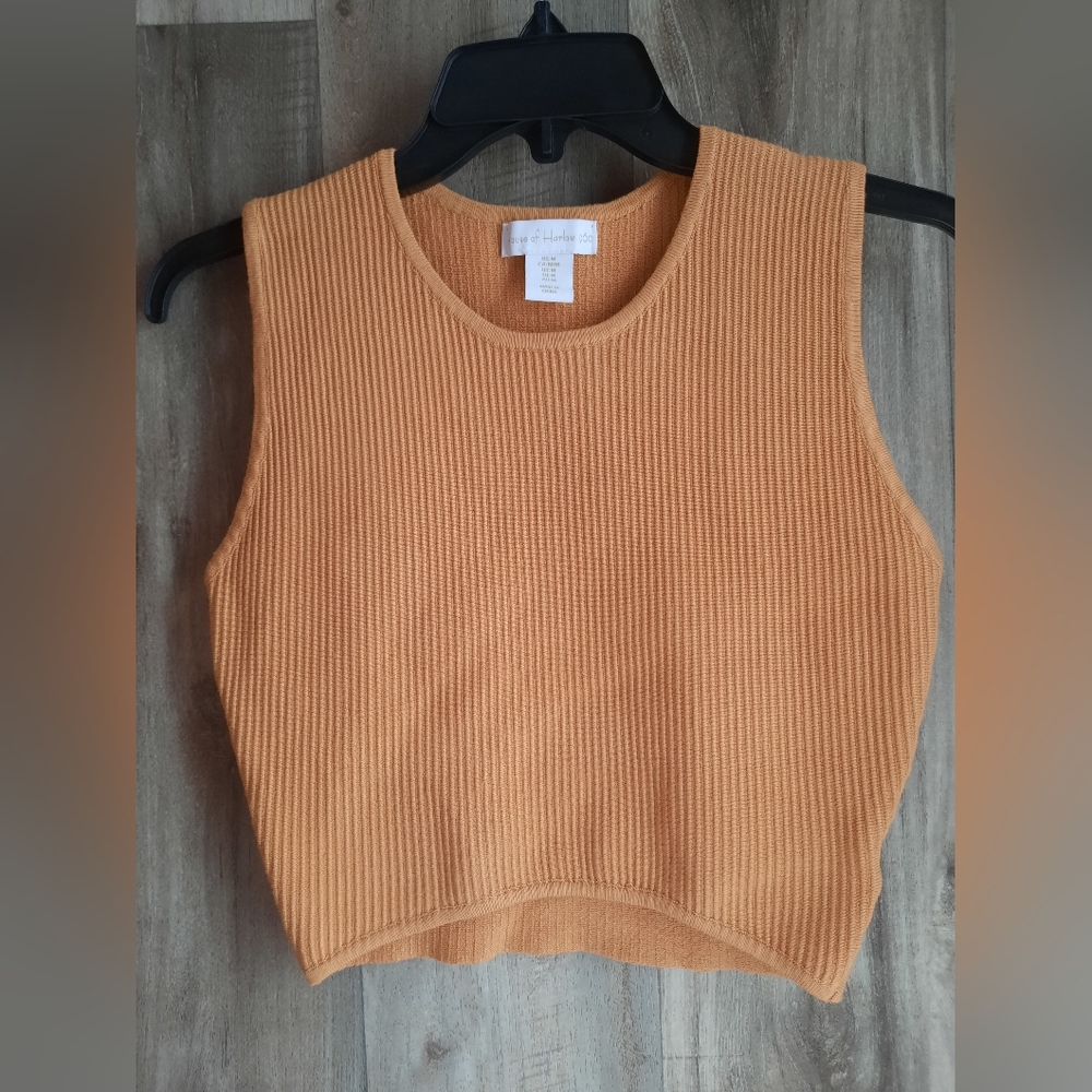 House of Harlow 1960 Sz M Cropped sweater fitted sleeveless tank - Picture 7 of 7